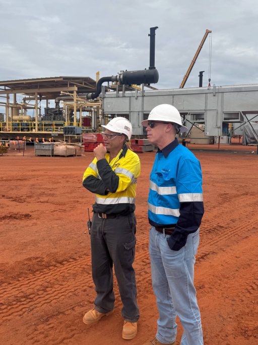 Tamboran CEO Todd Abbot visiting gas site in the Beetaloo basin
